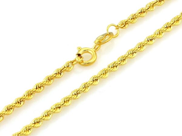 Złoty łańcuszek skręcany korda 2.6mm próba 375
