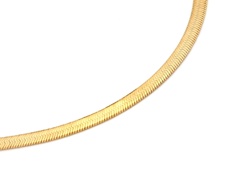 Złoty łańcuszek błyszcząca taśma 2.4mm próba 585 – złoto próby 585, 3,10 g | Infinnity