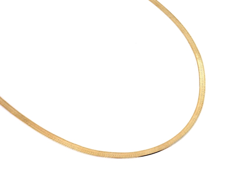 Złoty łańcuszek błyszcząca taśma 2.4mm próba 585 – złoto próby 585, 3,10 g | Infinnity