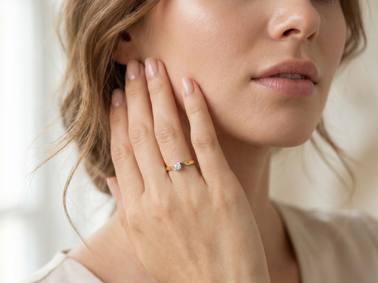 Złoty pierścionek na zaręczyny próba 333 – złoto próby 333, 1,31 g | Infinnity
