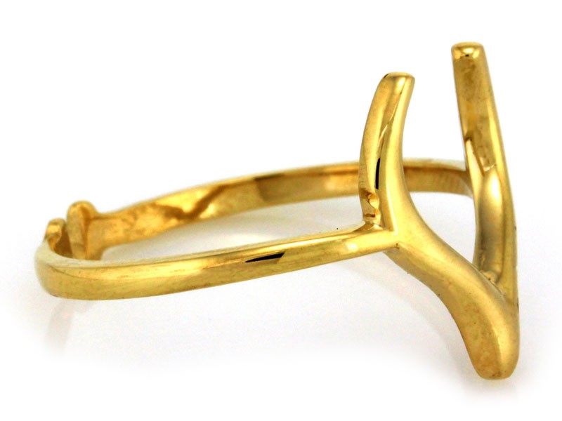 Złoty pierścionek wishbone próba 585 – złoto próby 585 | Infinnity