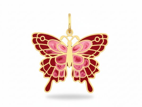 Zawieszka złota motyl emaliowany próba 585