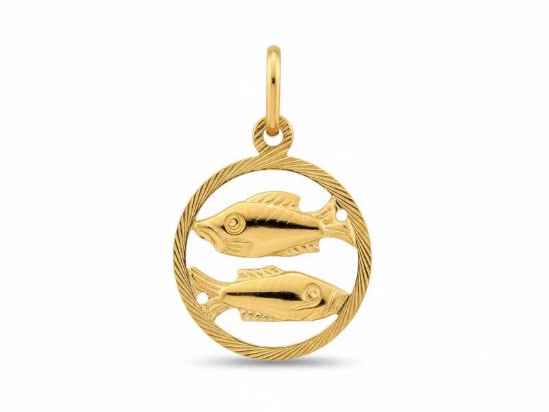 Złota zawieszka Ryby zodiak próba 585 – złoto próby 585 | Infinnity