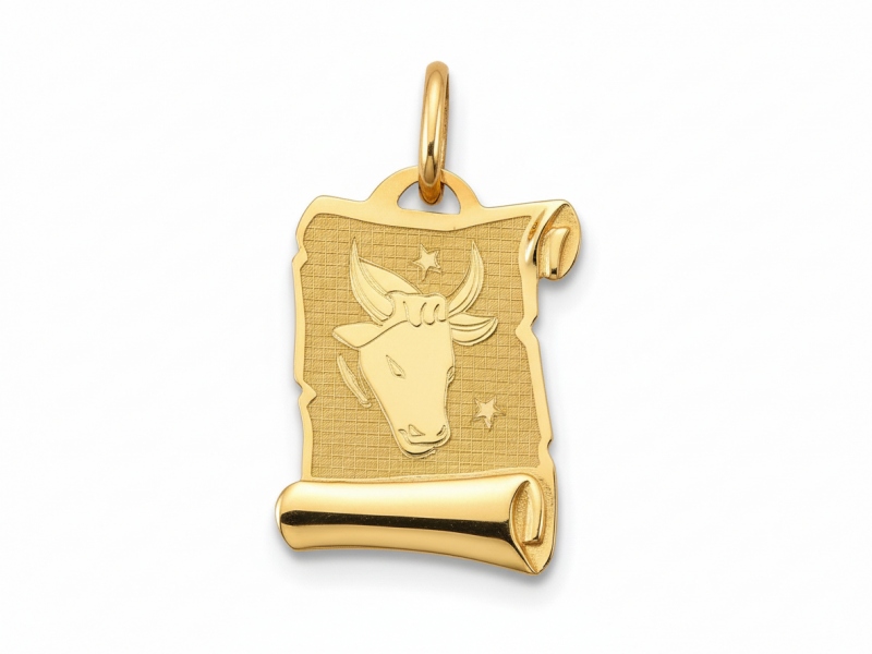 Zawieszka papirus znak zodiaku BYK próba 585 – złoto próby 585, 0,83 g | Infinnity