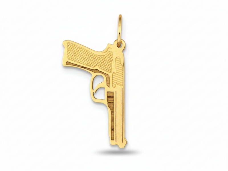 Zawieszka złota pistolet próba 585 – złoto próby 585 | Infinnity