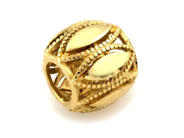 Złoty charms zawieszka beads ażurowa przeciągana do bransol próba 585 – złoto próby 585, 1,14 g | Infinnity