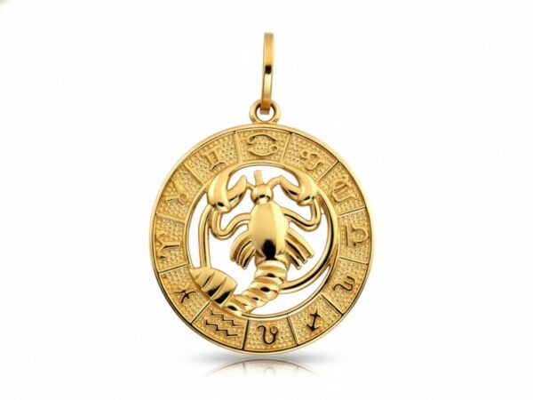 Złoty zodiak Rak zawieszka wisiorek próba 375