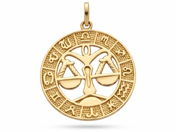 Złota zawieszka Waga zodiak próba 585