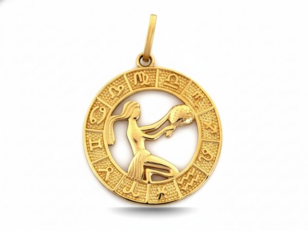 Złota Panna zawieszka zodiak wisiorek próba 585