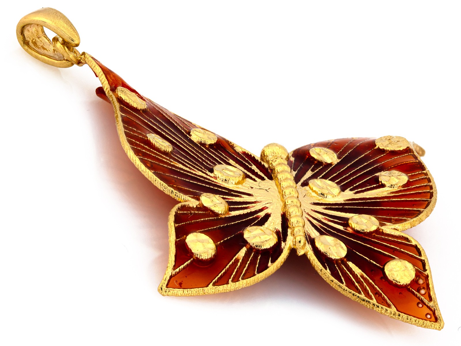 Zawieszka złota duży emaliowany motyl próba 585 – złoto próby 585, 3,36 g | Infinnity