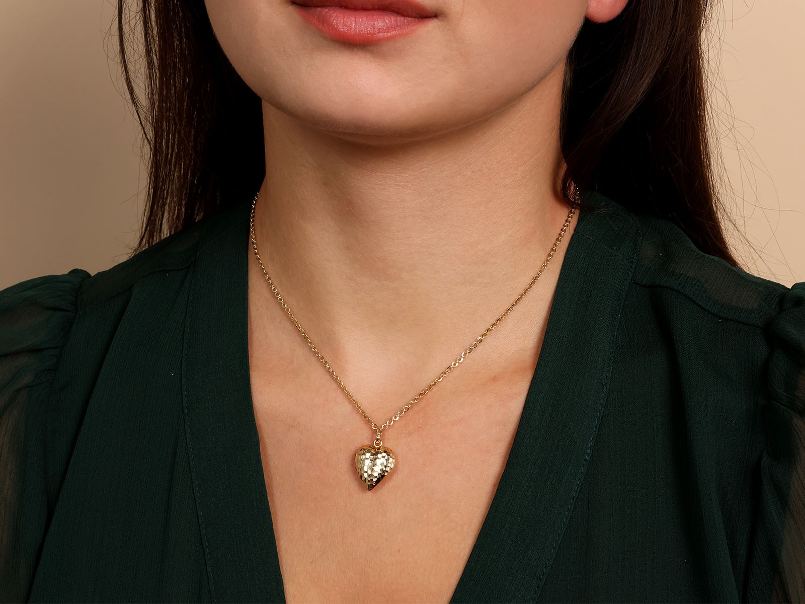 Zawieszka złota dmuchane serce błyszczące wysokość 18,5mm próba 585 – złoto próby 585, 1,63 g | Infinnity