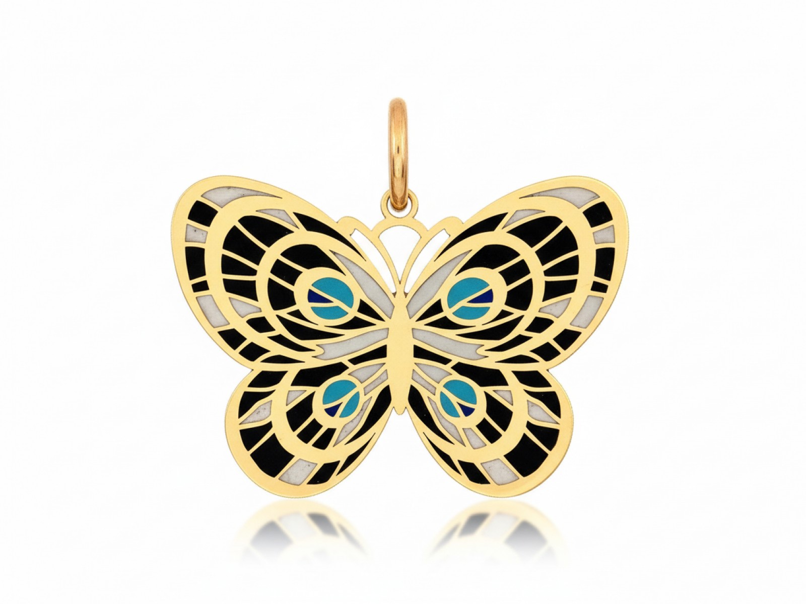 Zawieszka złota motyl z emalią próba 585 – złoto próby 585, 0,99 g | Infinnity