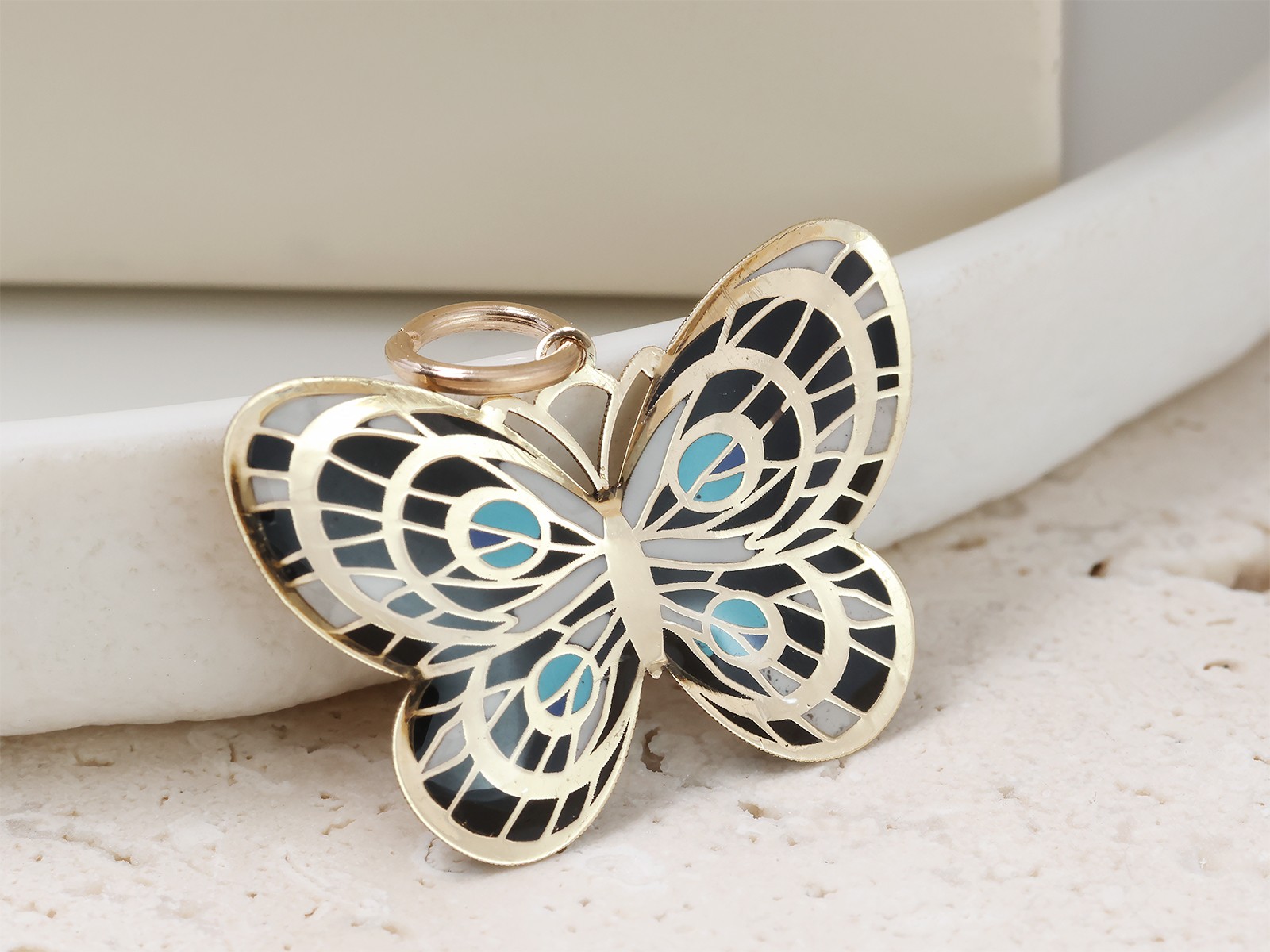 Zawieszka złota motyl z emalią próba 585 – złoto próby 585, 0,99 g | Infinnity