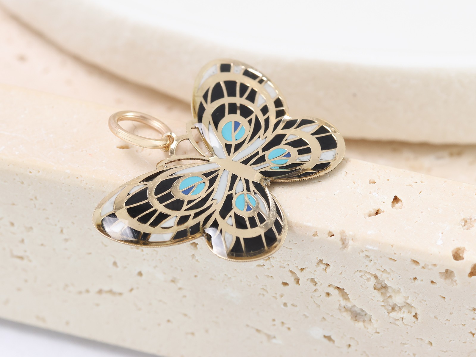 Zawieszka złota motyl z emalią próba 585 – złoto próby 585, 0,99 g | Infinnity