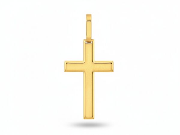 Zawieszka złota krzyżyk bez pasyjki gładki 44mm próba 585
