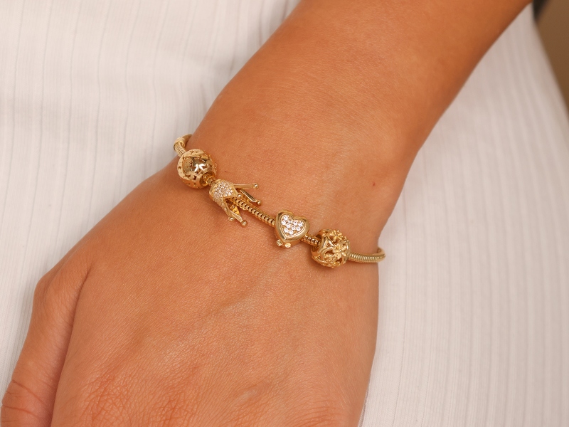 Zawieszka złota ażurowa kulka charms beads do bransoletki próba 585 – złoto próby 585, 1,71 g | Infinnity