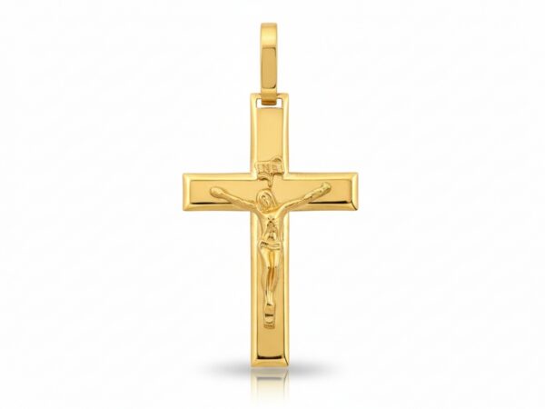 Zawieszka złota krzyżyk wisiorek 36mm próba 375